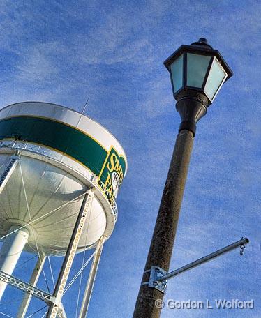 Water Tower & Streetlight_DSCF03818.jpg - Photographed at Smiths Falls, Ontario, Canada.